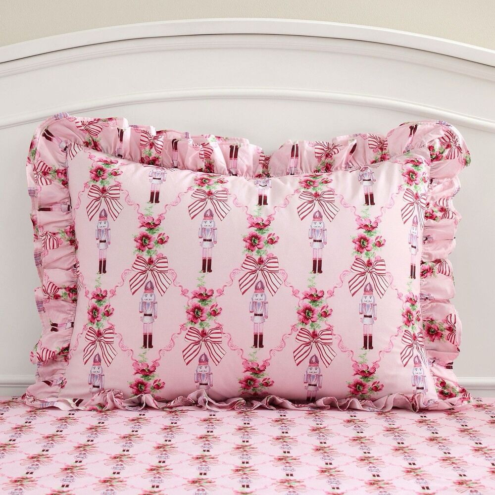 Pottery Barn Teen X Love Shack Fancy Nutcracker XL Twin Flat Sheet 66x96 Holiday